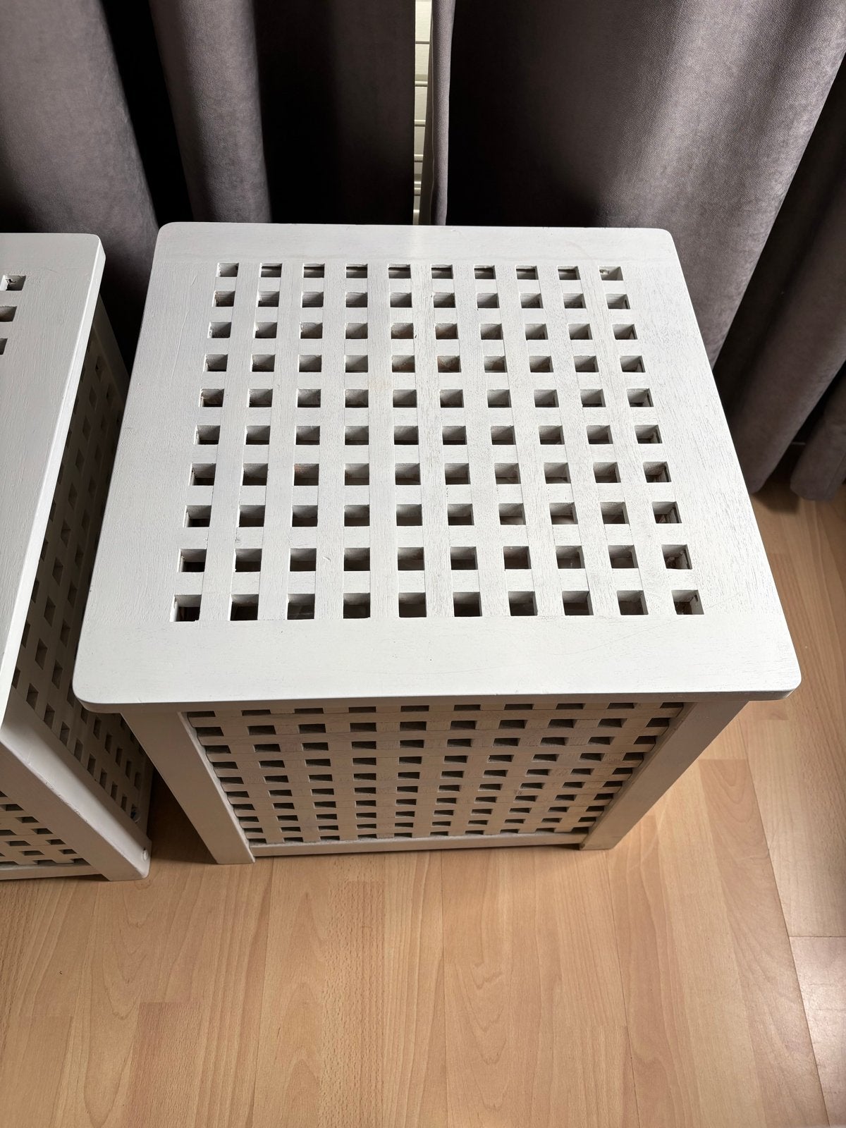 IKEA hardhouten tafel/kastje, wit gespoten, 50x50x50, Ophalen, Gebruikt