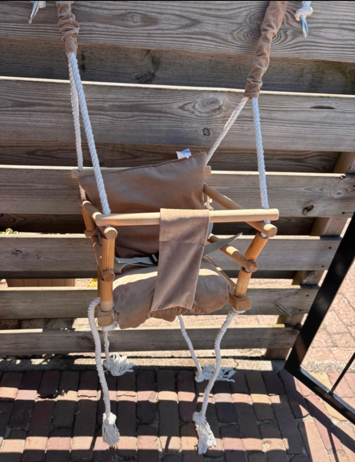 Luxe Houten meegroei schommel 3-in-1, Ophalen of Verzenden, Zo goed als nieuw