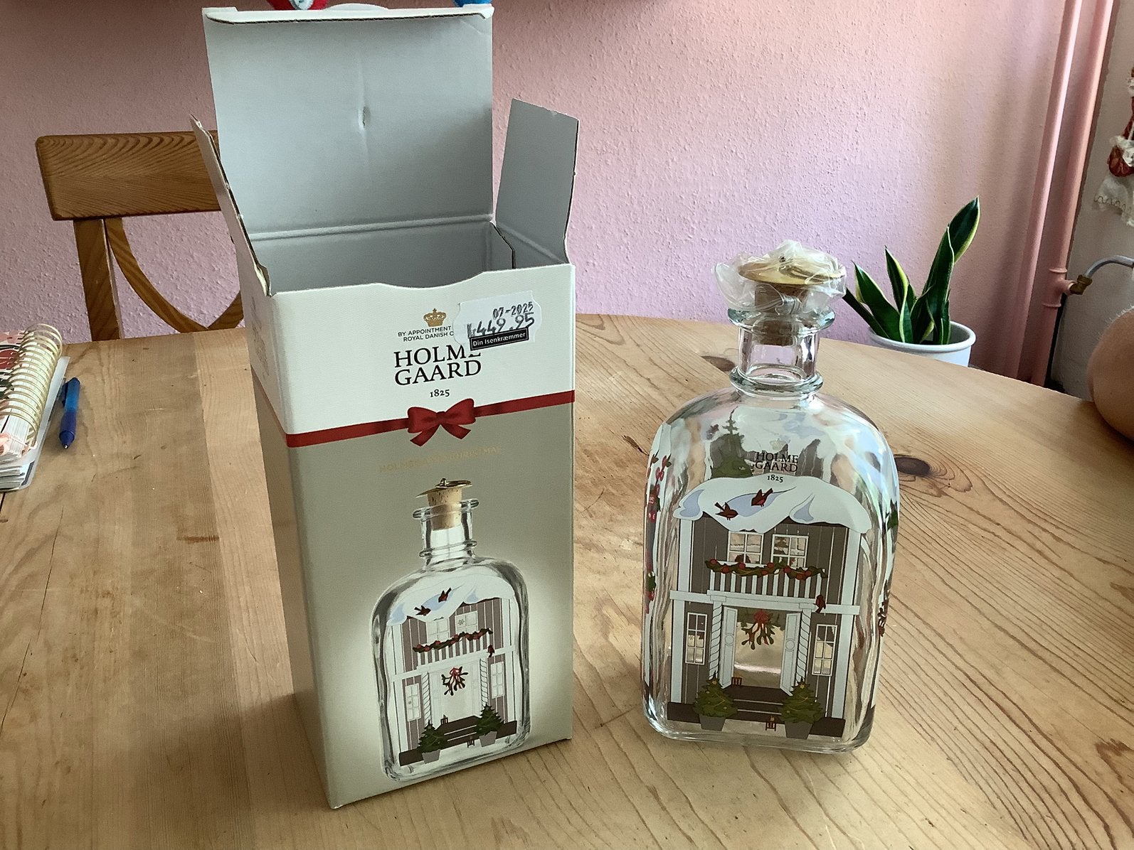 Holmegaard , kerst karaf , nieuw in de doos, Ophalen of Verzenden, Zo goed als nieuw