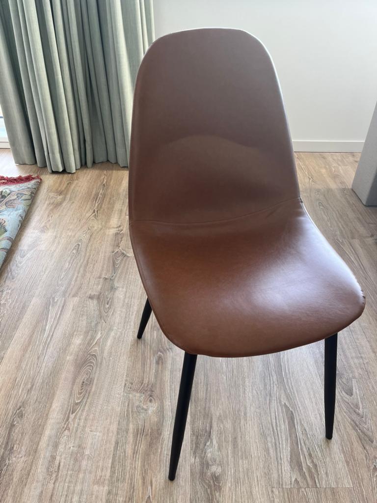 1 x skai leren (bureau)stoel, Ophalen, Zo goed als nieuw, Bruin, Eén