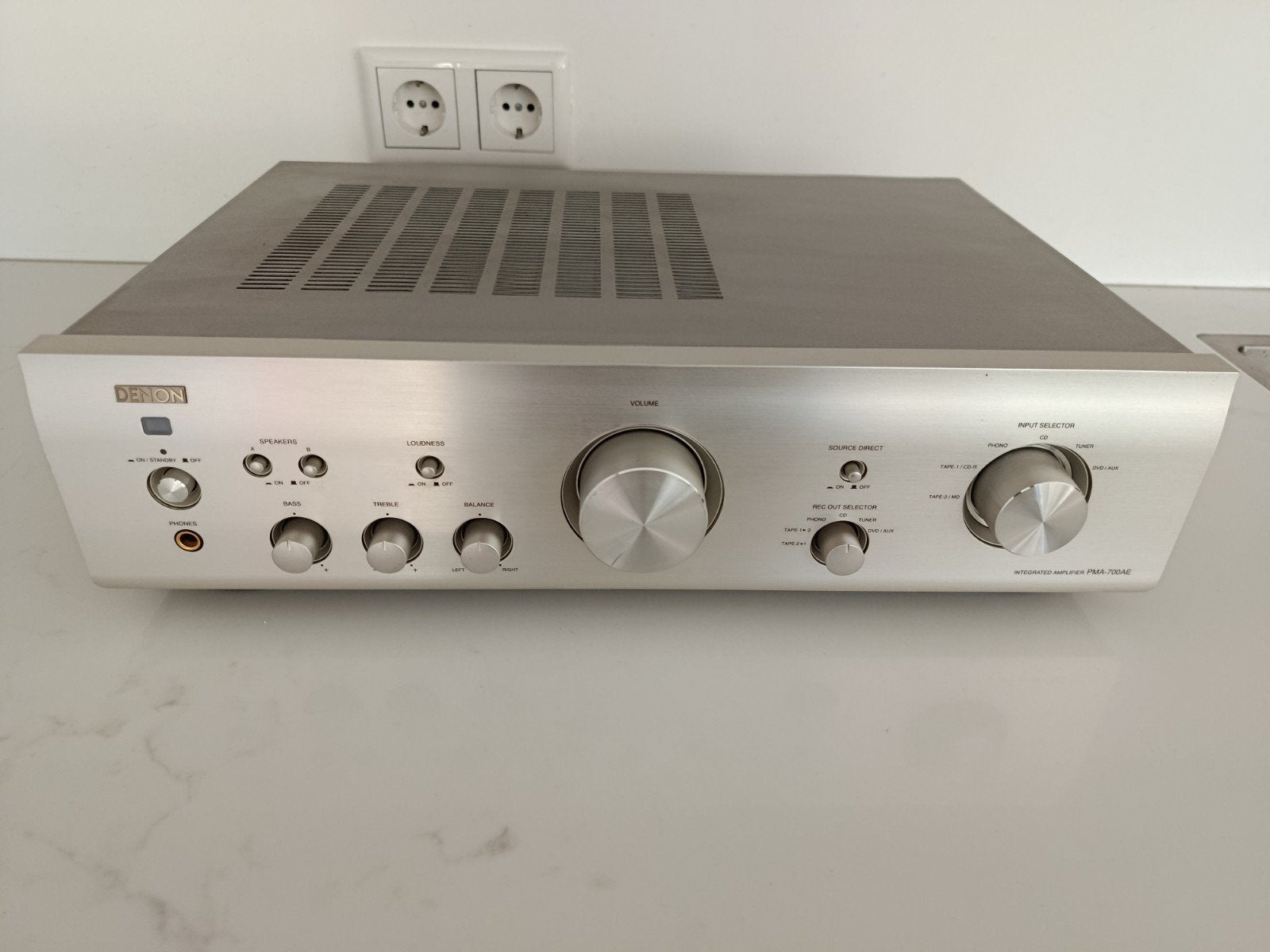Denon PMA-700AE Geïntegreerde Versterker - Zilver, Ophalen of Verzenden, Zo goed als nieuw, Denon