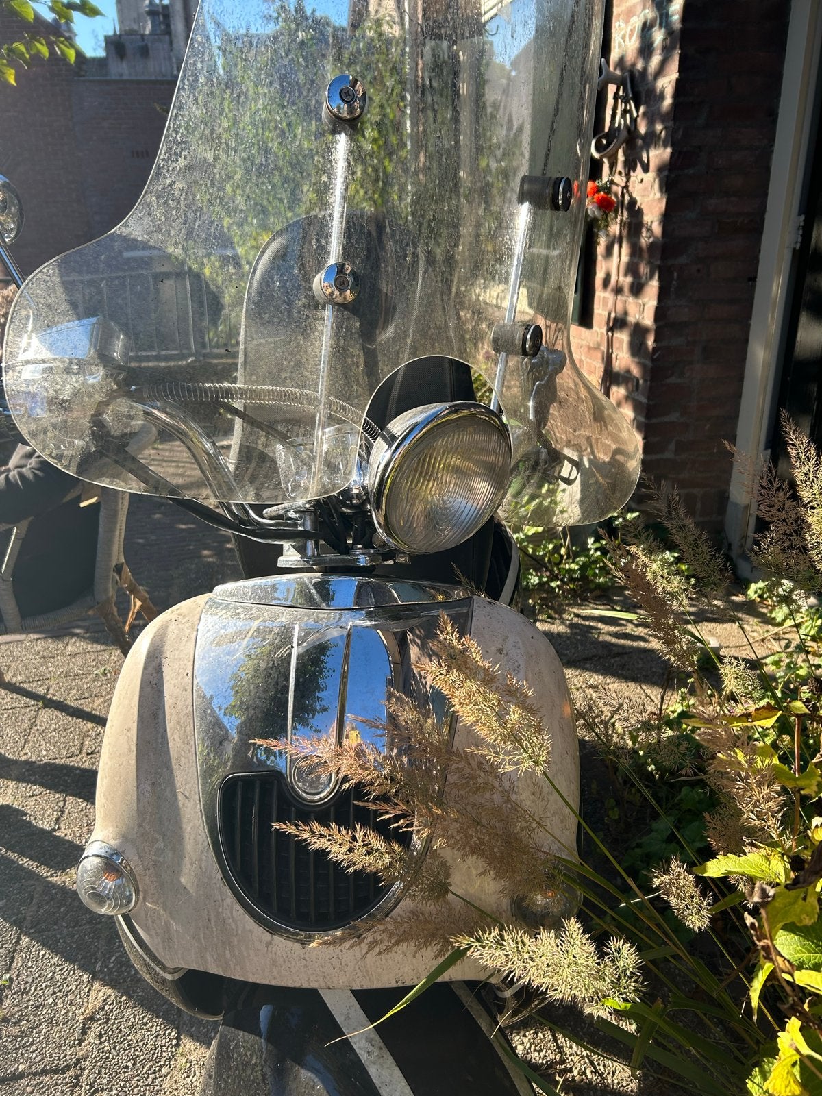 Retro Scooter met Windscherm - Goede Staat, Ophalen of Verzenden, Gebruikt, Maximaal 25 km/u