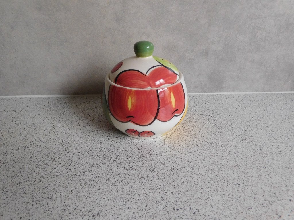 Melitta Suikerpot Fruit Decor Vintage, Overige merken, Keramiek, Overige typen, Vintage