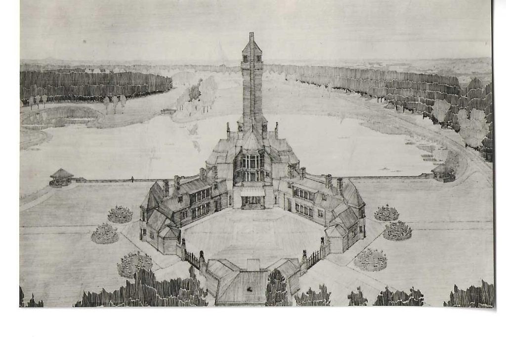 hoenderloo  st.hubertus oorspronkelijke tekening  berlage, Verzenden, 1940 tot 1960, Ongelopen, Gebouw