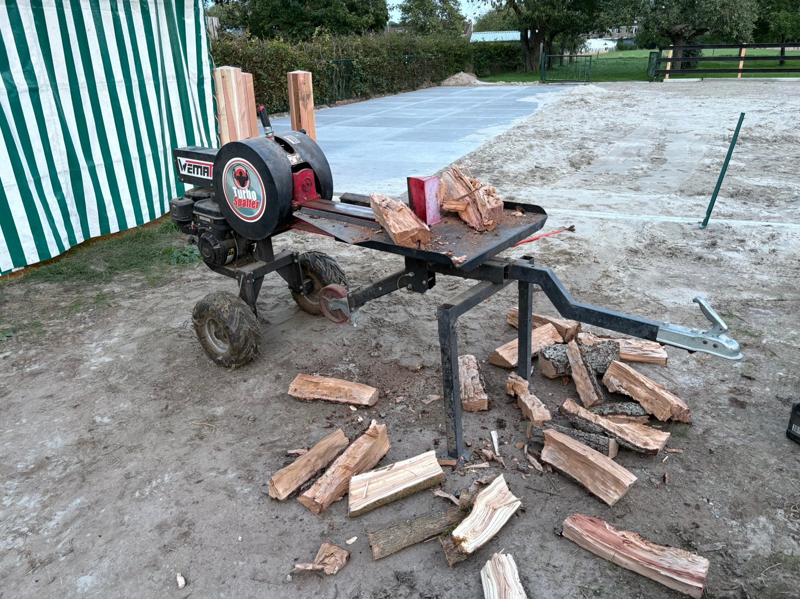 Houtklover Wematik Turbo Spalter 34 ton – benzine – vanguard, Tuin en Terras, Kloofmachines, Ophalen, Gebruikt, Benzine, Liggend