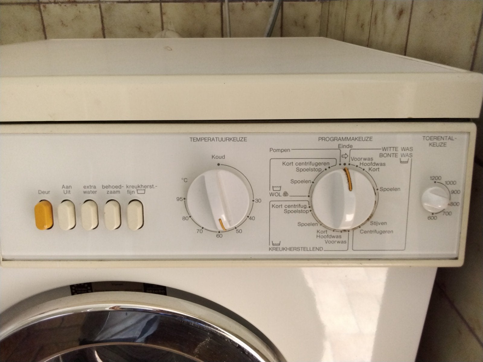 Miele wasmachine, Witgoed en Apparatuur, Ophalen, Gebruikt, 1200 tot 1600 toeren, 85 tot 90 cm