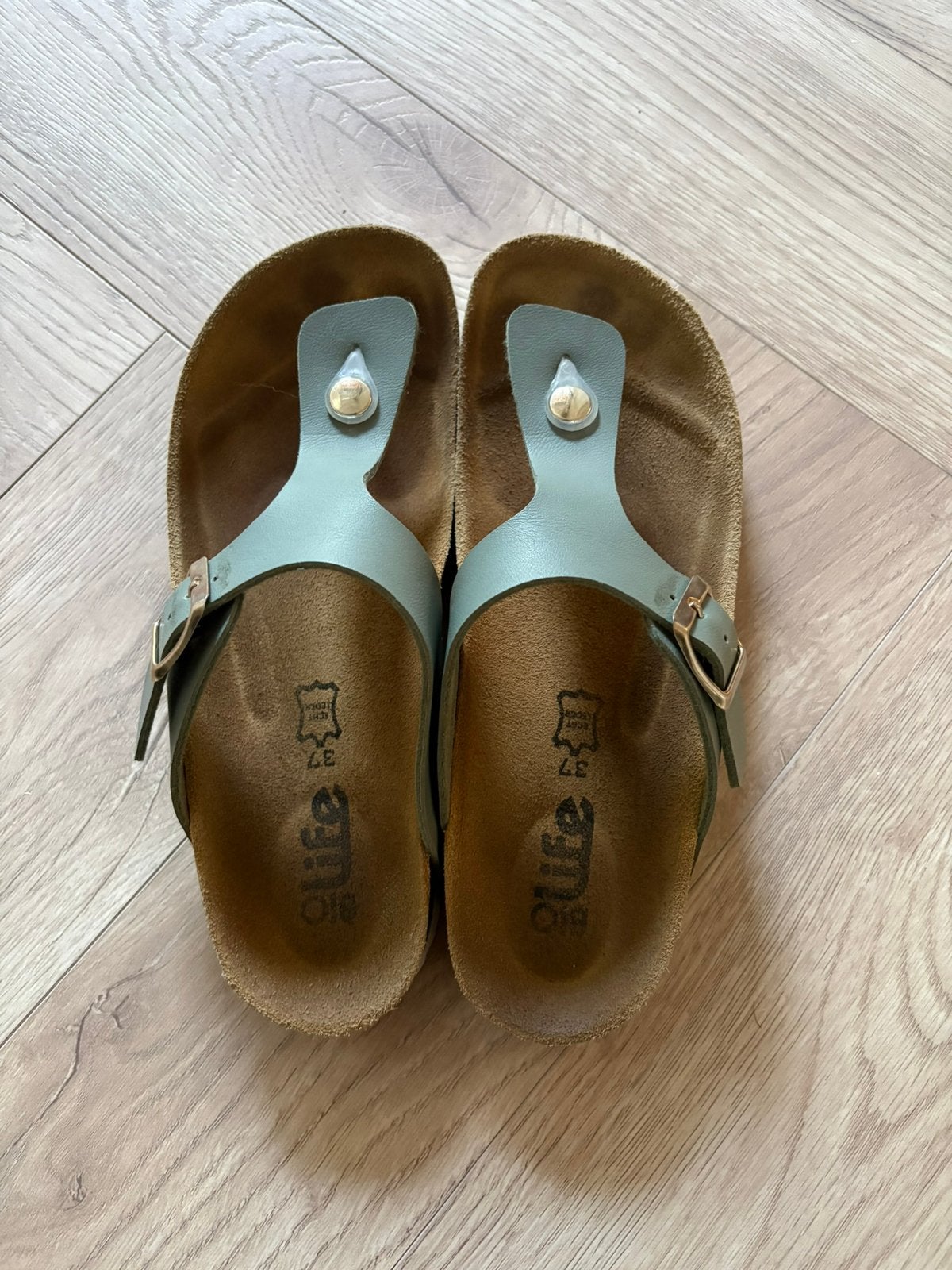 Bio life ‘Birkenstocks’ slippers glacier green maat 37, Biolife, Jongen of Meisje, Overige typen, Ophalen of Verzenden