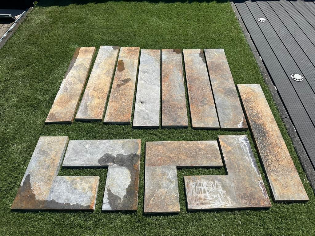 Te koop vijverrand natuursteen, Tuin en Terras, Ophalen of Verzenden, Zo goed als nieuw, Overige materialen