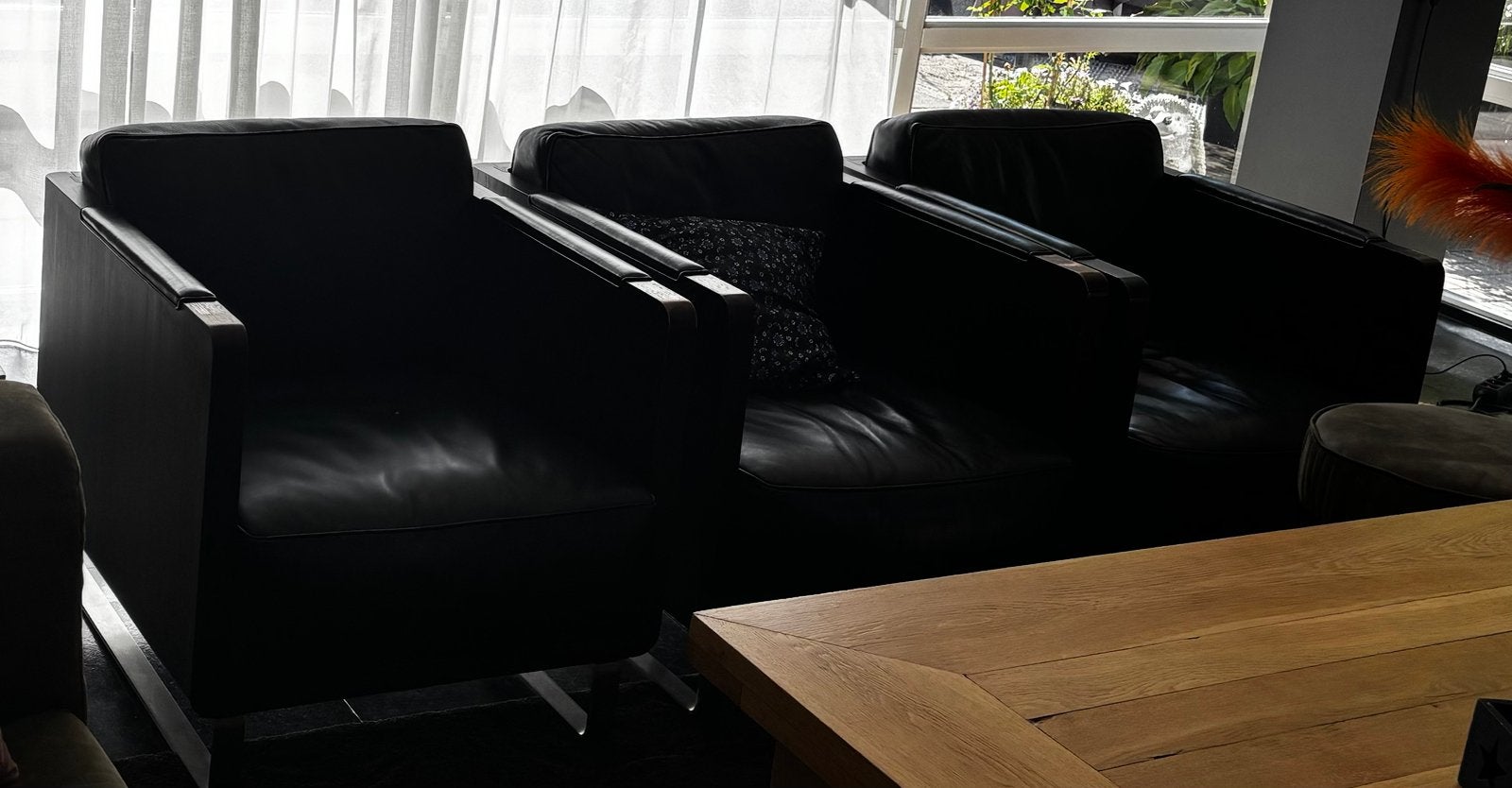 Drie kubikoff design fauteuils, Huis en Inrichting, Ophalen, Gebruikt, Leer