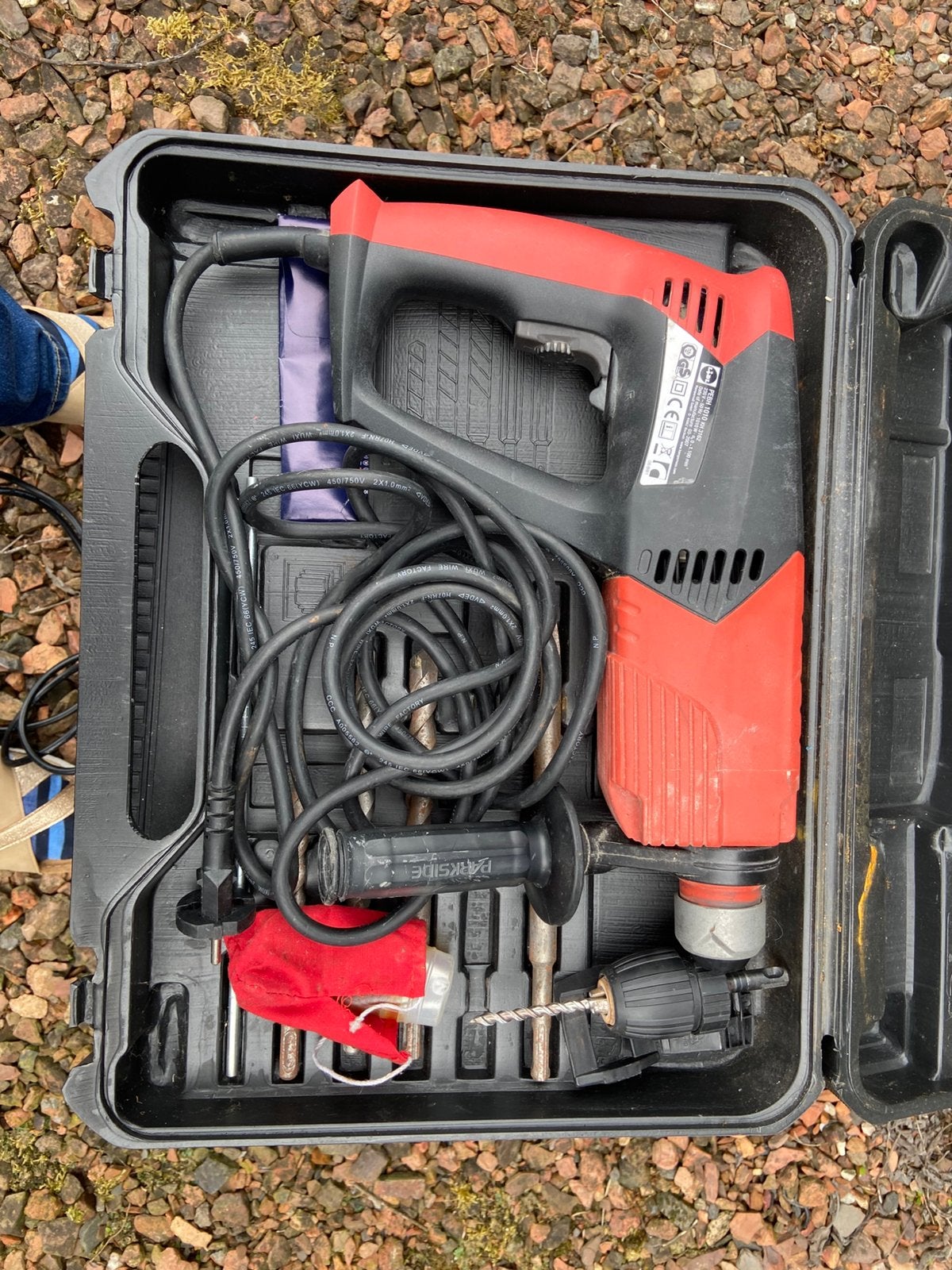 Parkside PBH 1010 H3 Boorhamer met accessoires, Ophalen, Boor- en/of Breekhamer, Klopboormechanisme, Gebruikt