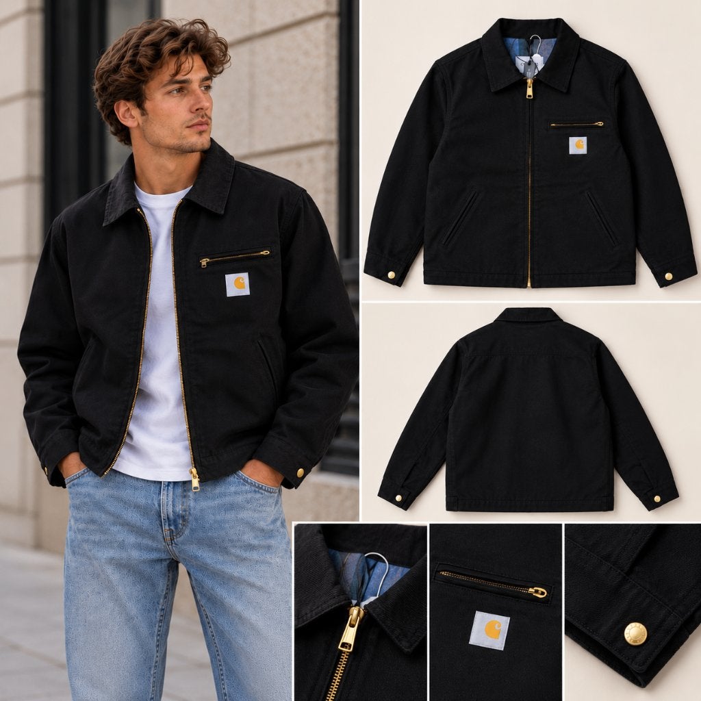 Carhartt WIP Detroit Jacket – Black, Verzenden, Nieuw, Zwart, Carhartt WIP