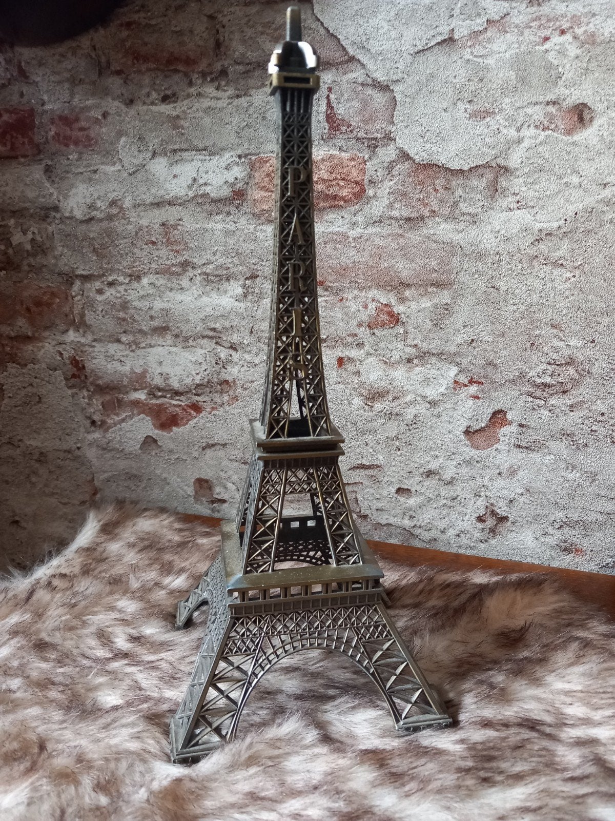Eiffeltoren beeld- 30 cm metaal, Ophalen of Verzenden, Gebruikt, Metaal