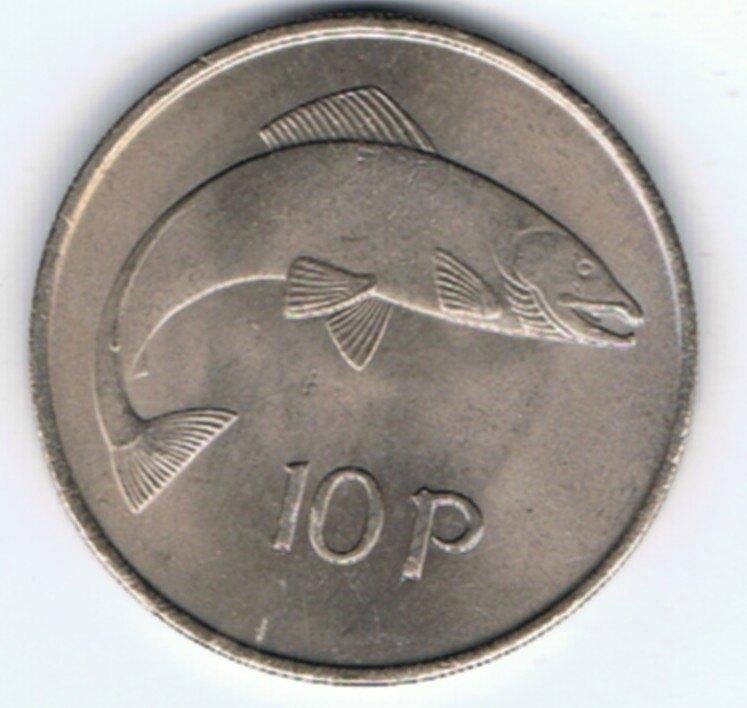 23-964 Ierland 10 pence 1971, Ophalen of Verzenden, Overige landen, Losse munt