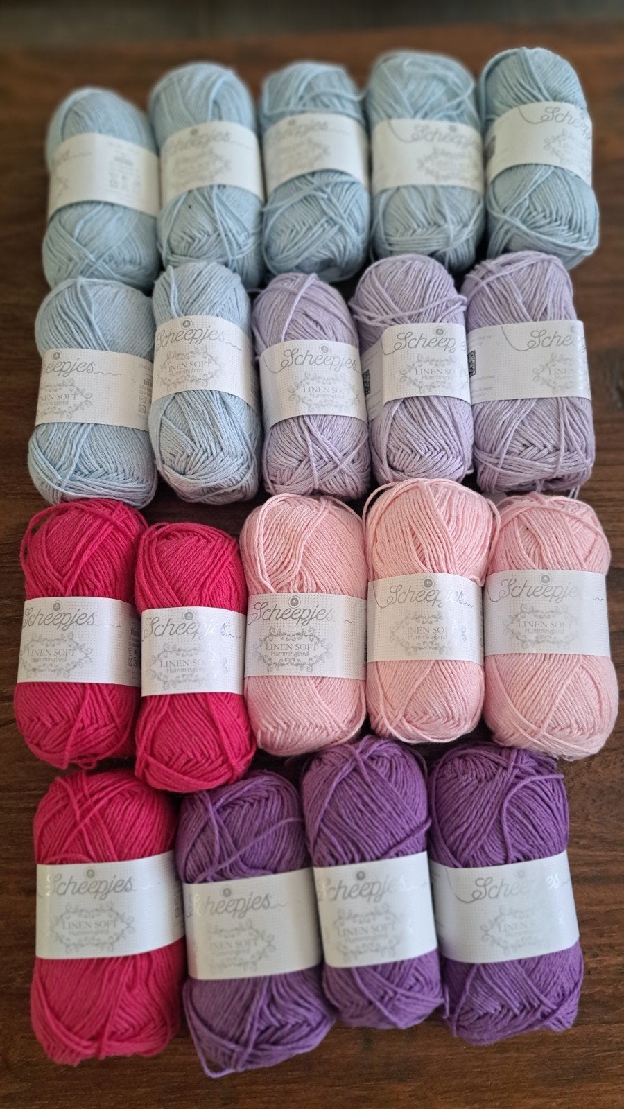 Scheepjes Linen Soft garen - 19 bollen in diverse kleuren, Ophalen of Verzenden, Nieuw, Breien of Haken, Wol of Garen
