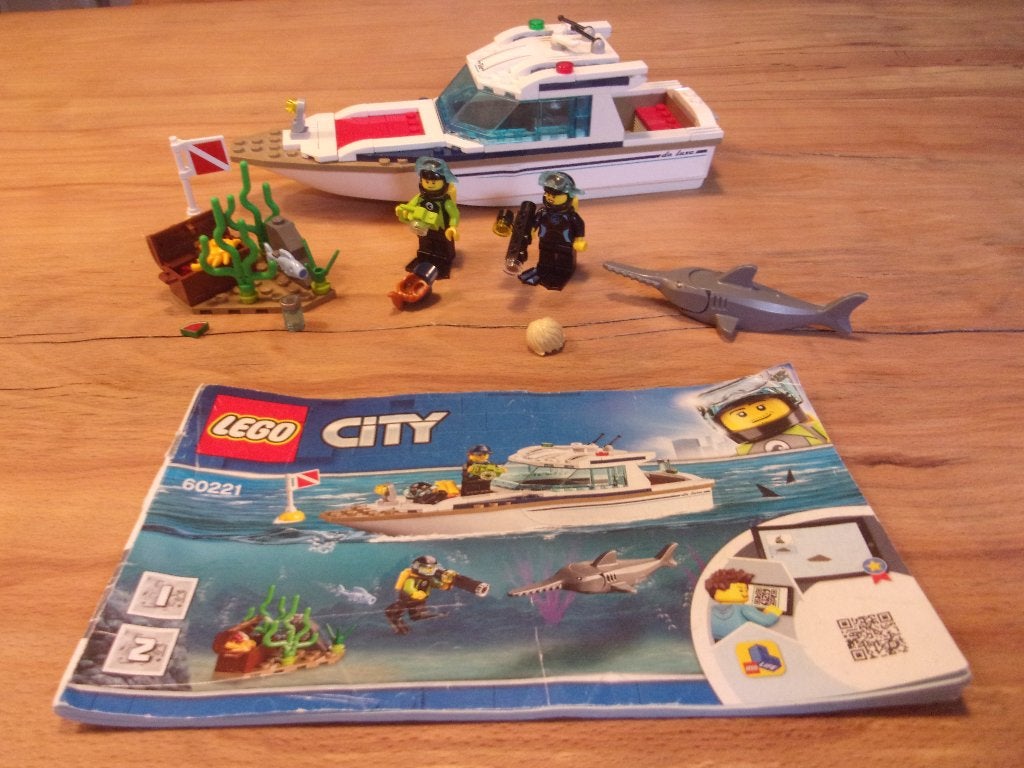 Lego Town 60221-1 Diving Yacht uit 2019, Compleet, Gebruikt, Overige thema's, Lego