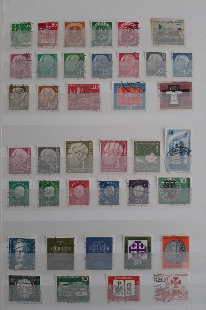 6 Kaarten Oude Klassieke Postzegels BRD Duitsland Nr. 5 Gest, Postzegels en Munten, Ophalen, BRD, Gestempeld