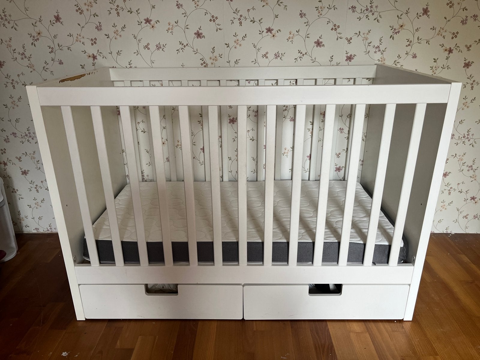 Ikea ledikant met lades en matras, Ophalen, Zo goed als nieuw, Ledikant