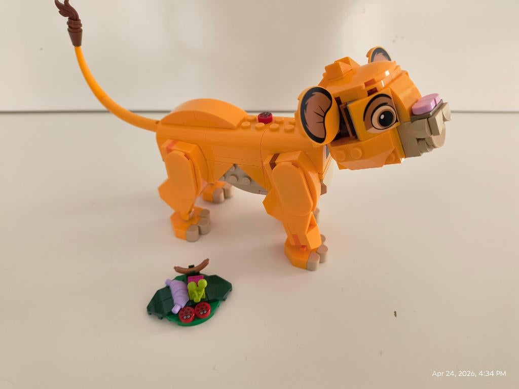 LEGO Disney 43243 Simba the Lion King Cub compleet set, Ophalen of Verzenden, Zo goed als nieuw, Complete set, Lego