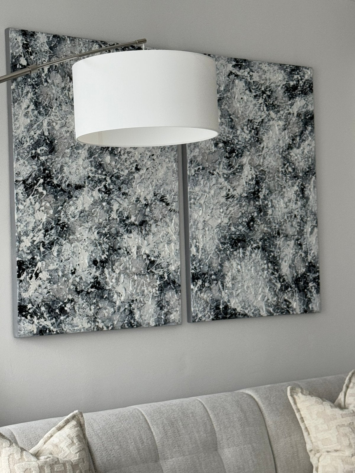 Twee schilderijen, 80x120 cm zo goed als nieuw, Ophalen of Verzenden
