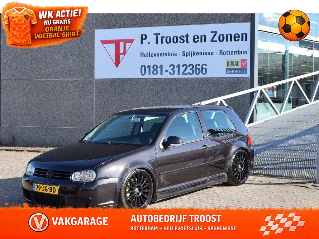 Volkswagen Golf 2.8 V6 4Motion UNIEK! Airride! Milltek uitla, Auto's, Gebruikt, Zwart, 700 kg, Handgeschakeld
