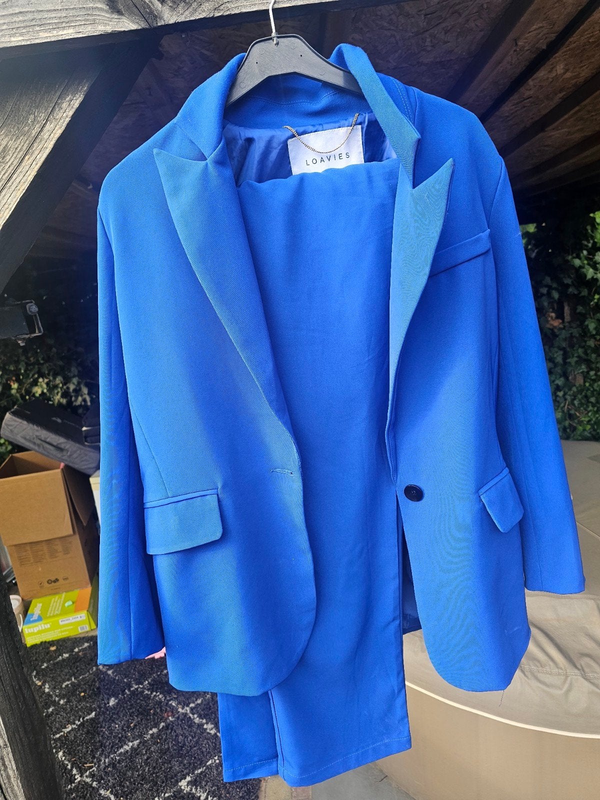 Mooi Loavies pak, maat S, Kostuum of Pak, Blauw, Ophalen of Verzenden, Maat 36 (S)