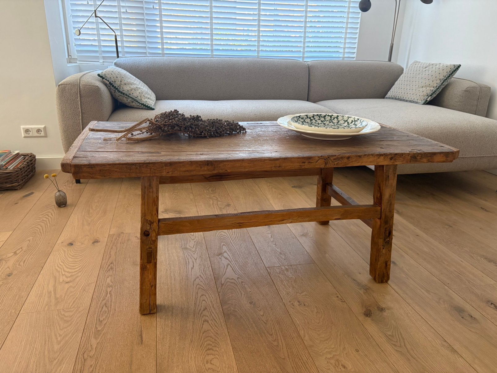 landelijke oude houten salontafel, Huis en Inrichting, Ophalen, Zo goed als nieuw, Hout