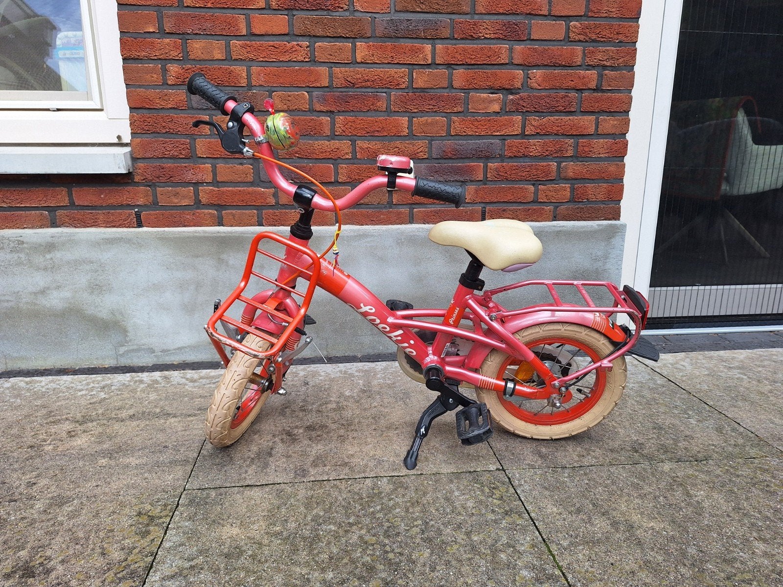 Roze Loekie Royal Bike 12 inch kinderfiets, Fietsen en Brommers, Ophalen, Gebruikt, Velgrem, Minder dan 16 inch