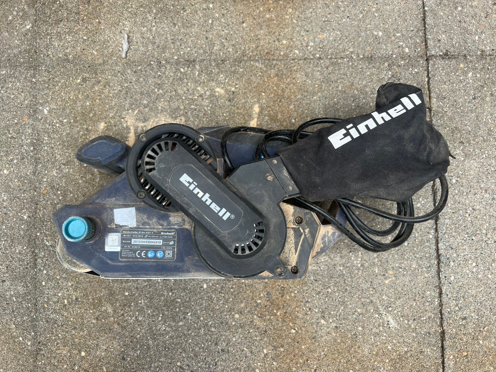 Einhell BT-BS 850/1 E bandschuurmachine 850W + schuurbanden, Doe-het-zelf en Verbouw, Gereedschap | Schuurmachines, Ophalen, Gebruikt