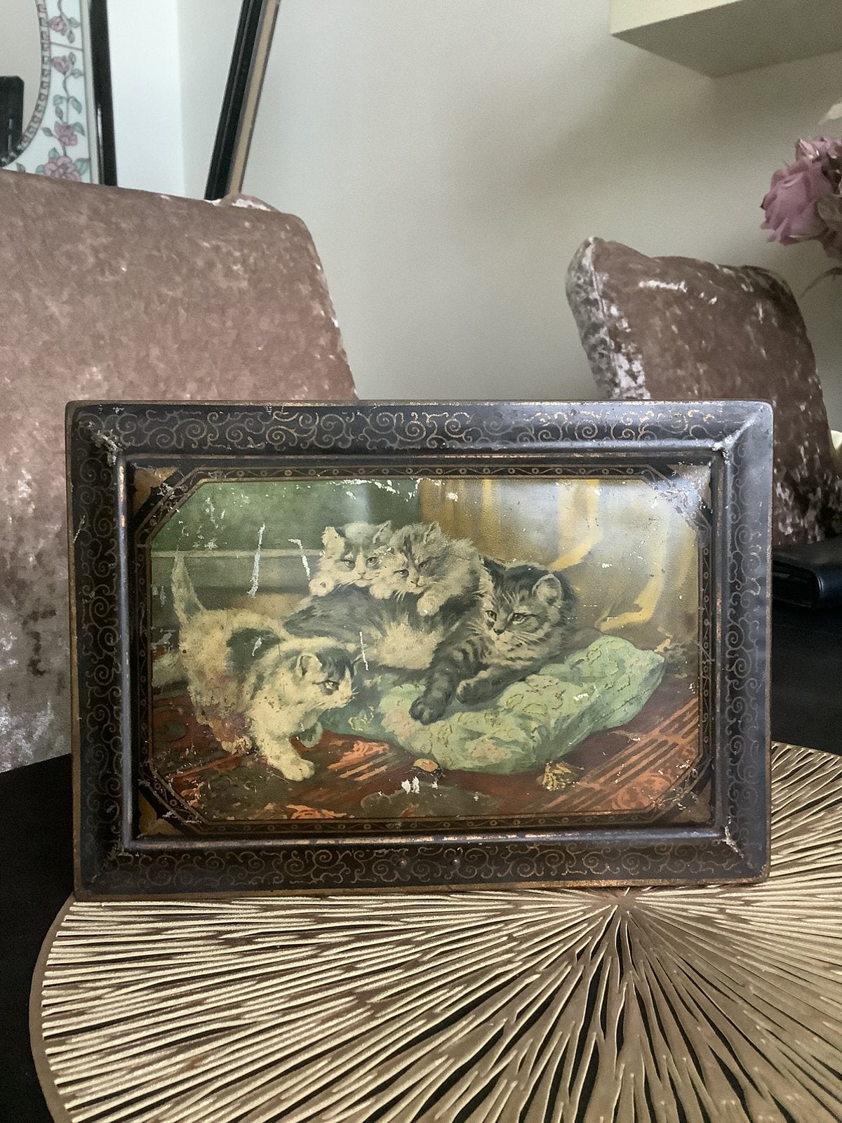 Antiek Katten Blik, Antiek en Kunst, Ophalen of Verzenden