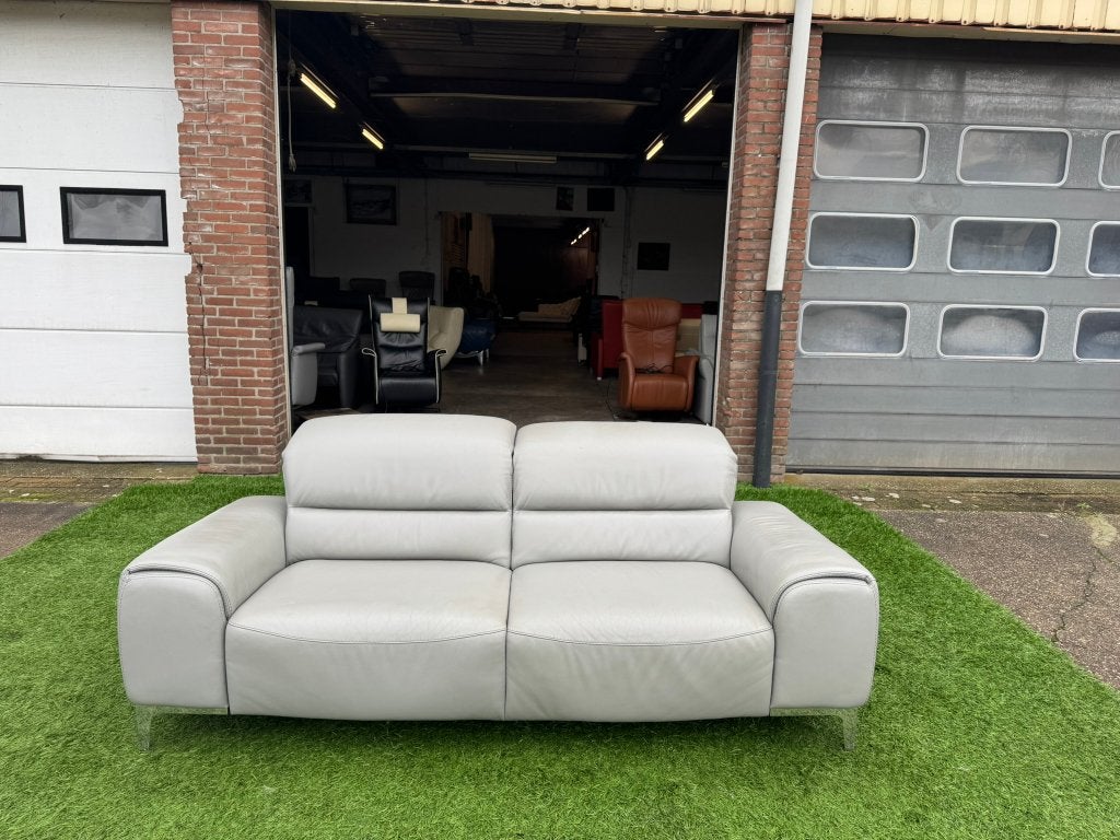 Bank Musterring bank grijs leer design bankstel ZGAN, Ophalen, Geen, Pahest@hotmail.nl, Design