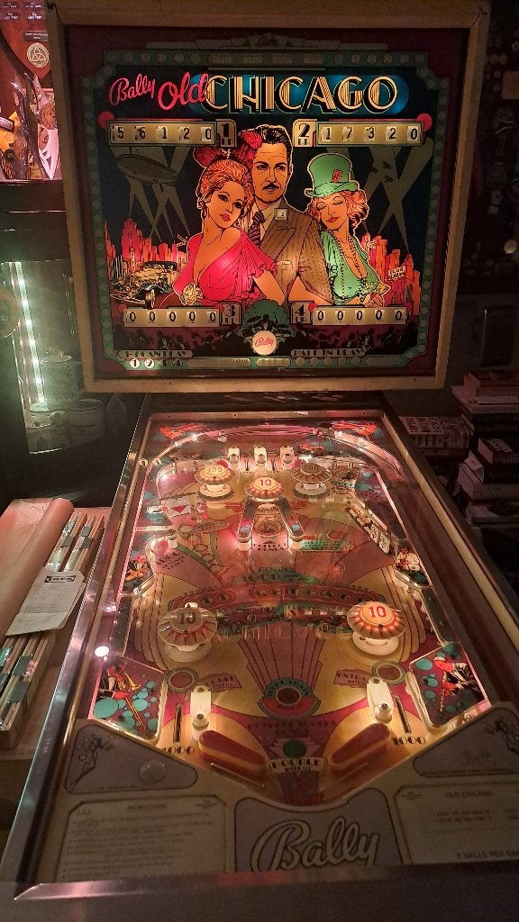Bally Old Chicago flipperkast uit 1976 in goede staat, Verzamelen, Ophalen, Gebruikt, Mechanisch, Bally