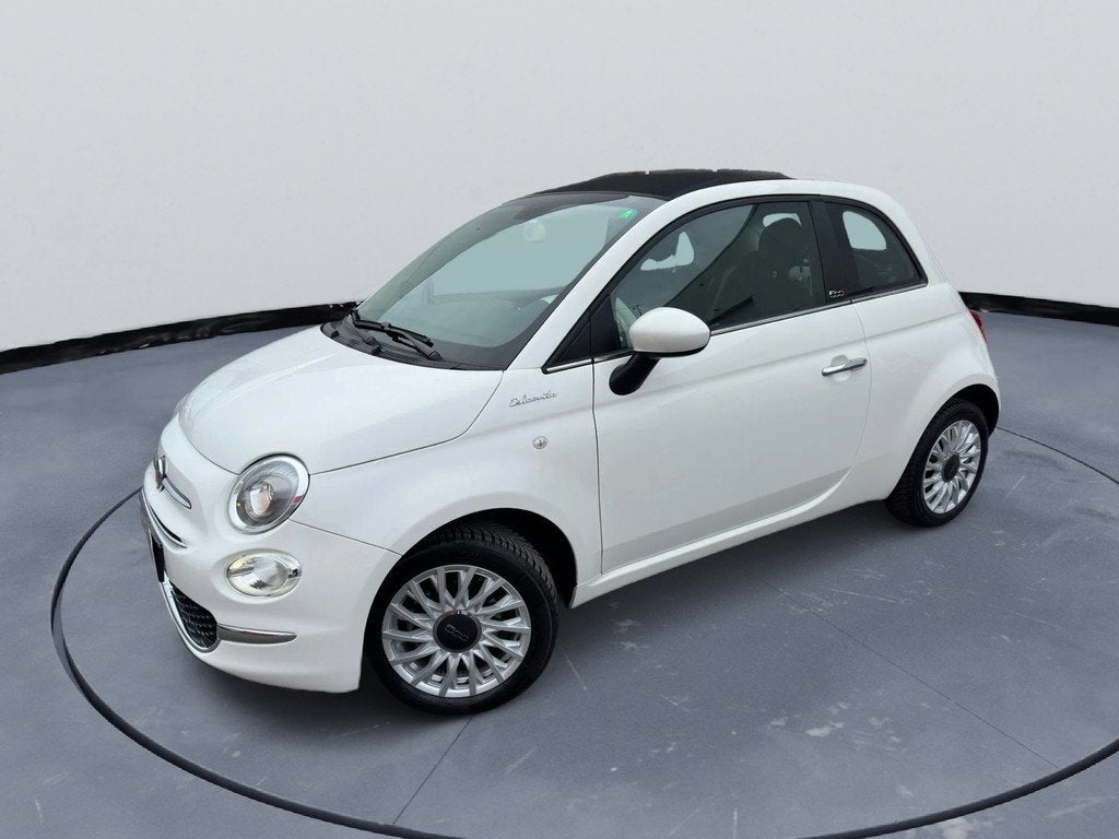 Fiat 500 C 1.0 Hybrid Dolcevita Navigatiesysteem Half leder, Auto's, Fiat, Voorwielaandrijving, Gebruikt, Cabriolet, 4 stoelen