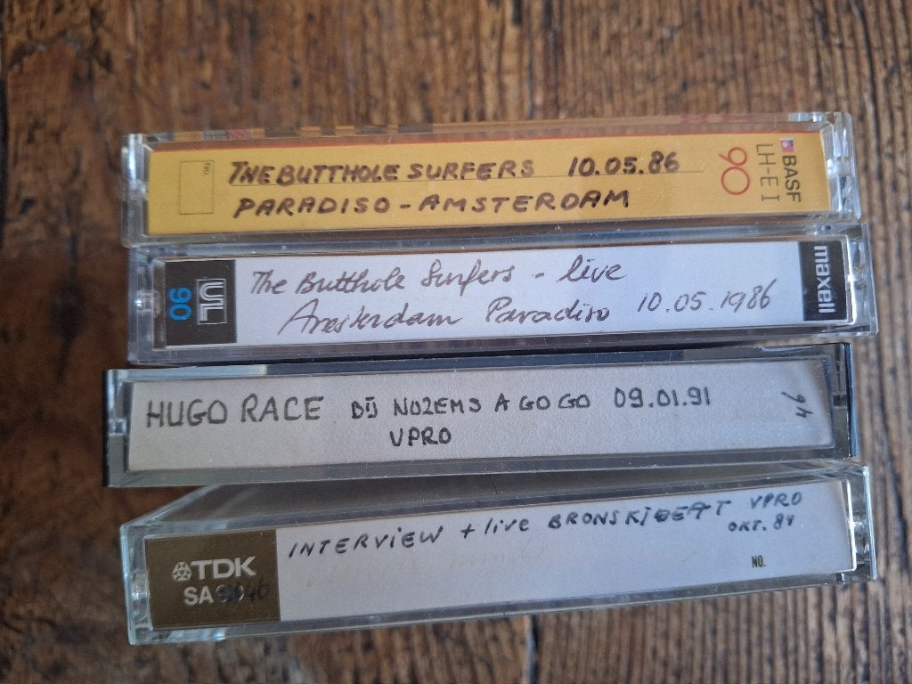 4 live in NL cassettes: BUTTHOLE SURFERS-HUGO RACE + bronski, Ophalen of Verzenden, Gebruikt, 2 t/m 25 bandjes