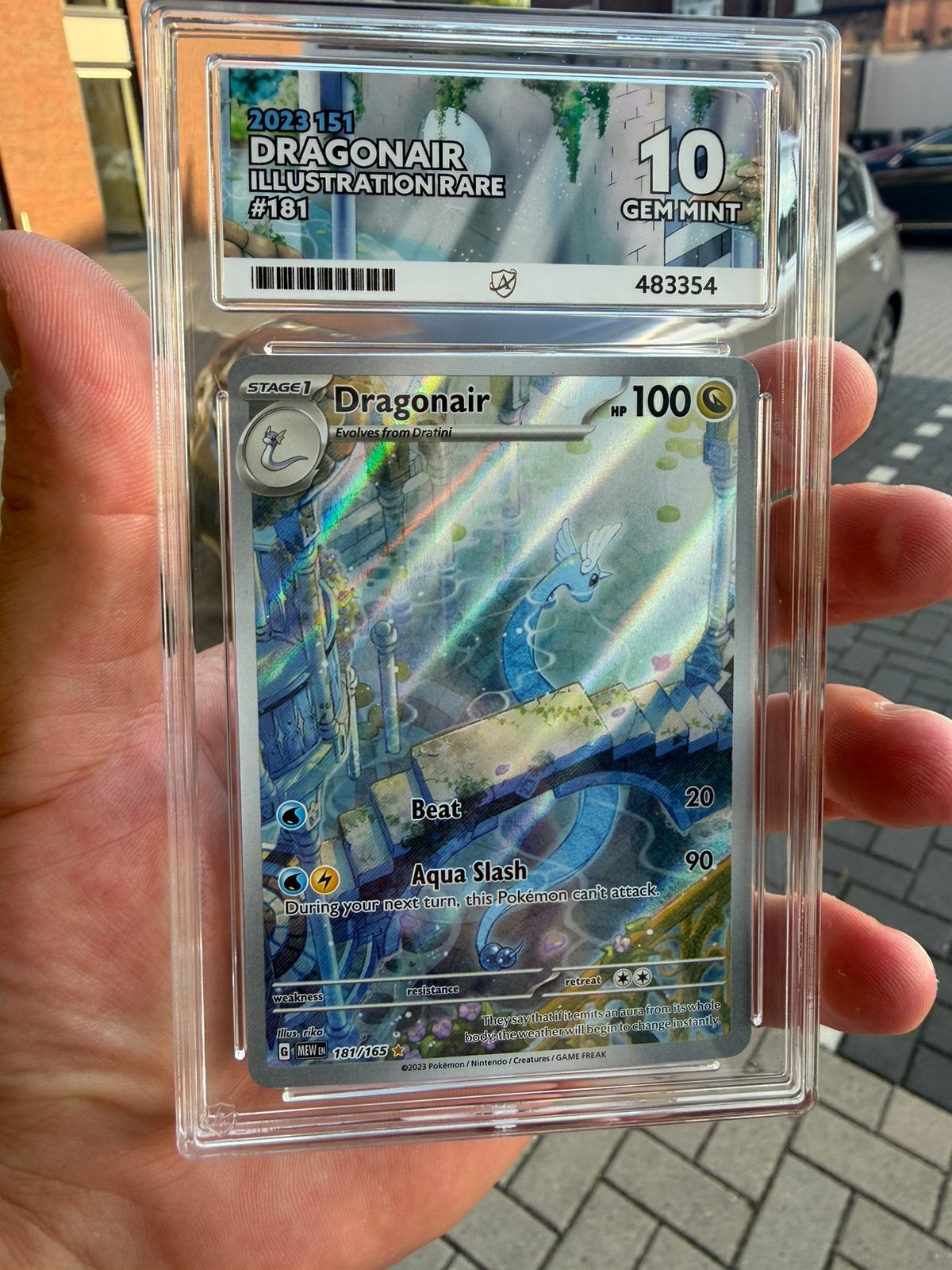 Dragonair 185/165 151 ACE 10 PSA, Hobby en Vrije tijd, Verzamelkaartspellen | Pokémon, Ophalen of Verzenden, Zo goed als nieuw