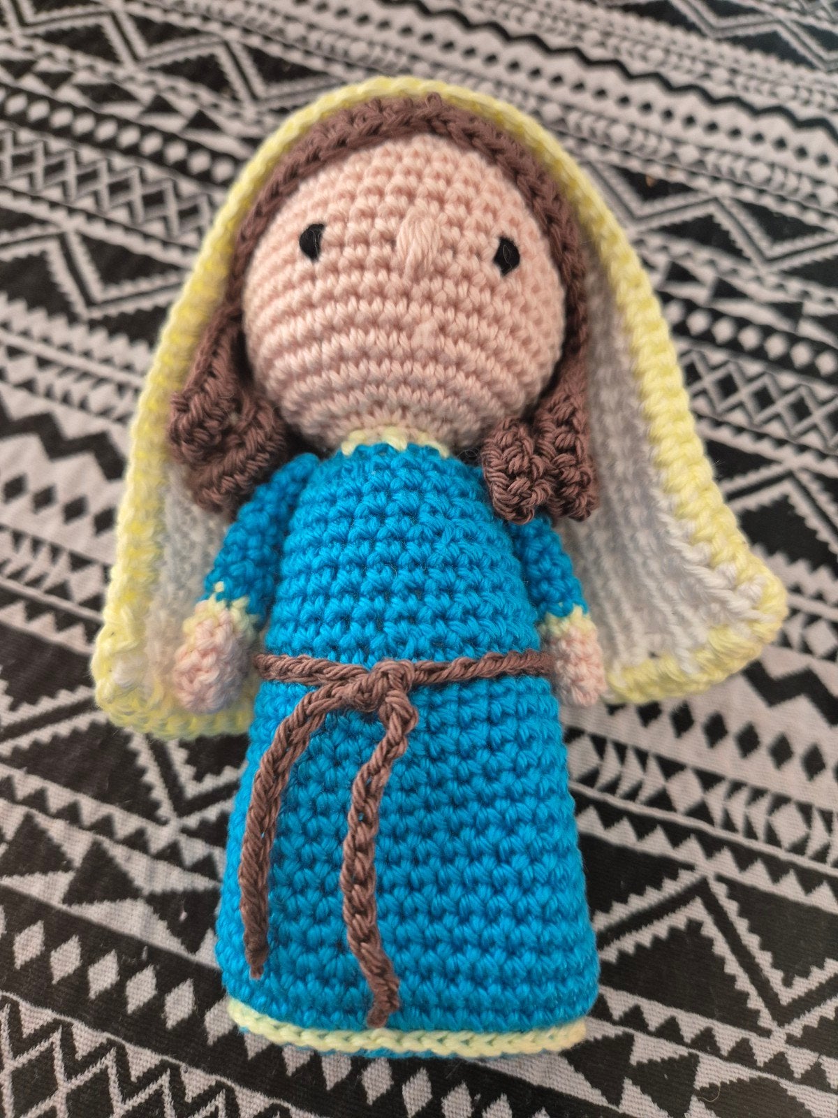 Gehaakte Kerst Maria pop - 15 cm, Ophalen of Verzenden, Nieuw