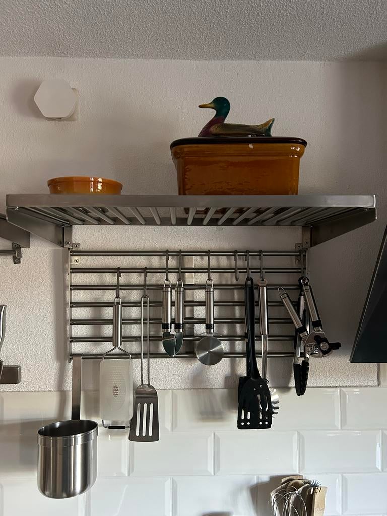 IKEA Kungsfors RVS rekjes keuken - Goede staat, Ophalen, Zo goed als nieuw