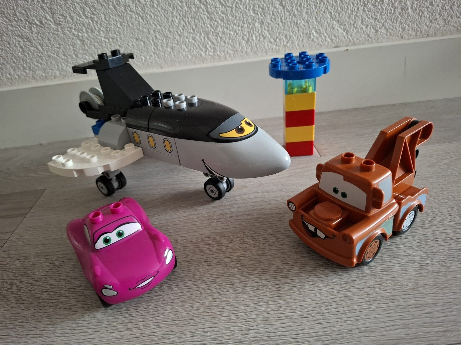 Lego Duplo 6134 cars vliegtuig, Gebruikt, Overige thema's, Lego, Ophalen of Verzenden