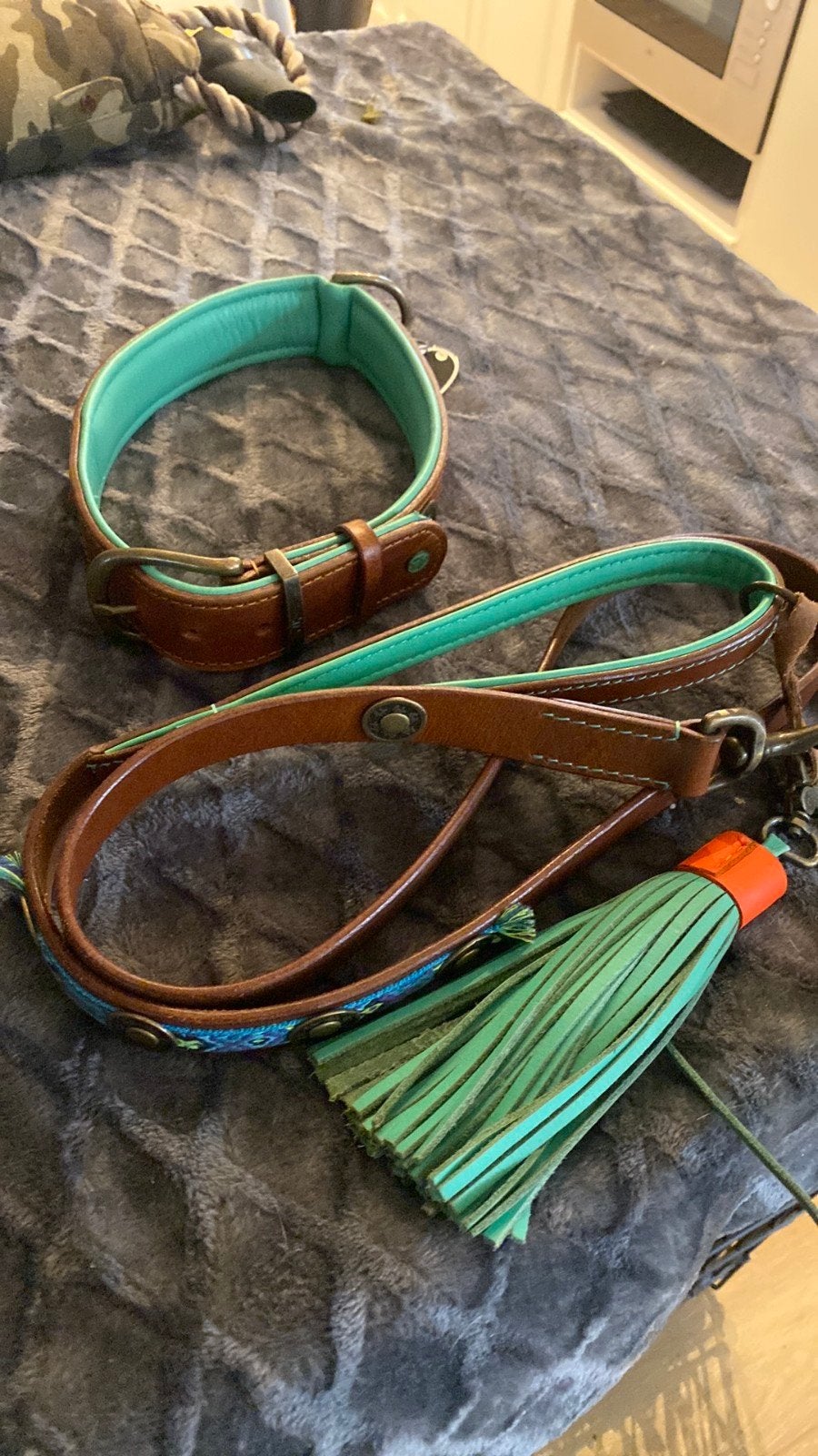 Dwam ,dog on a mission halsband en riem, Ophalen of Verzenden, Handgemaakt, Nieuw