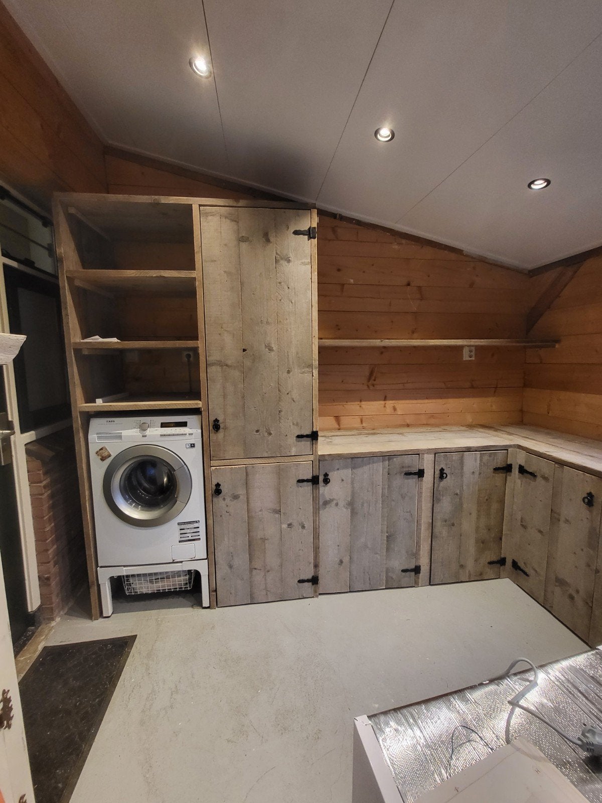 bijkeuken steigerhout, Huis en Inrichting, Ophalen, 200 cm of meer, Nieuw, 50 tot 100 cm