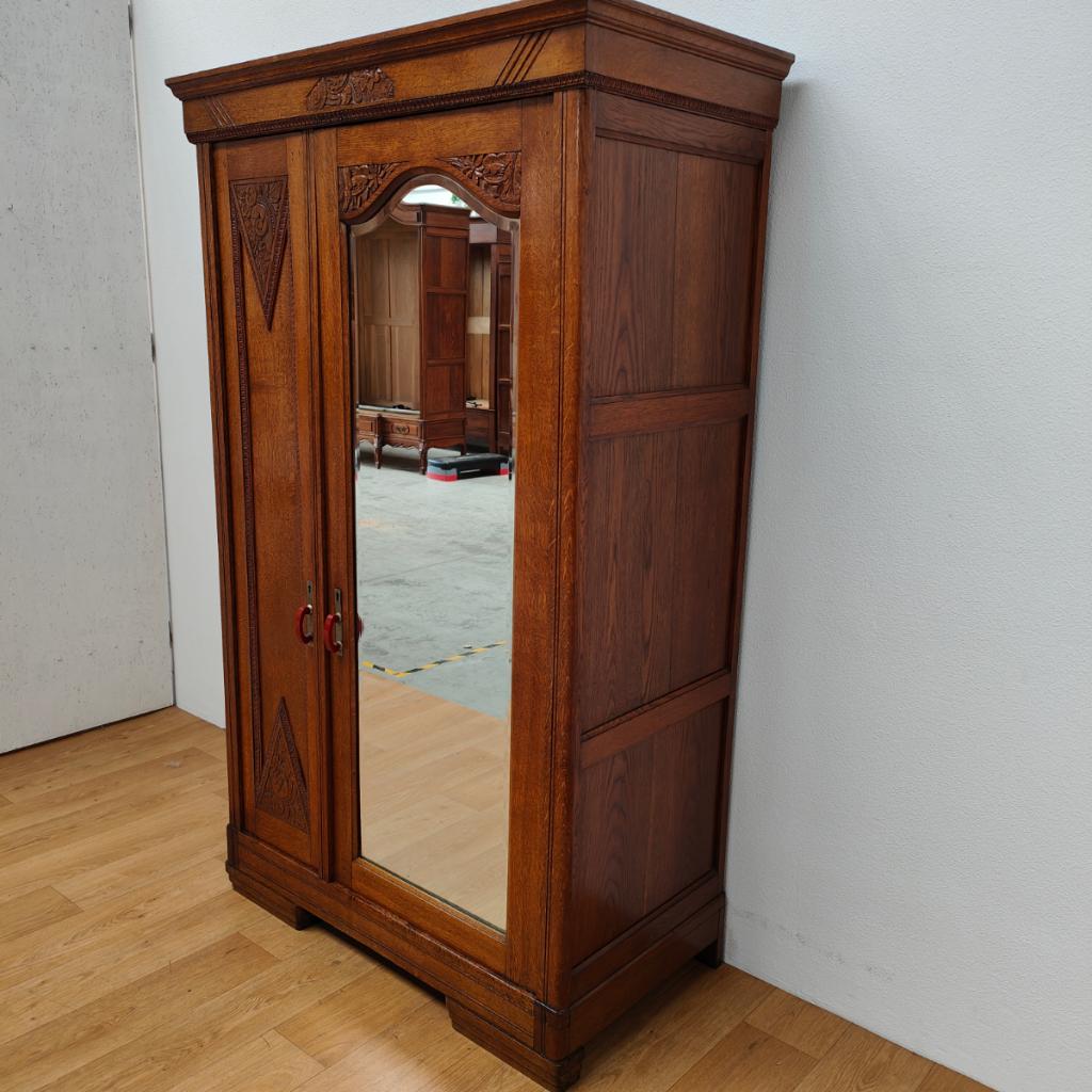 Vintage Art Deco kledingkast garderobekast kleerkast 110, Valkenswaard, Gebruikt, 100 tot 150 cm, Info@flashbackfurniture.nl