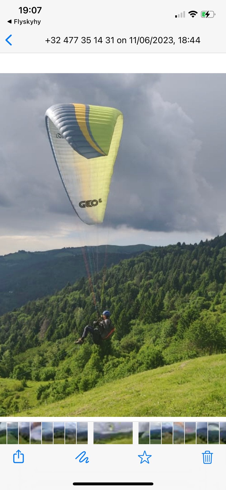 Ozon Geo 6 S - Lichtgewicht Paraglider - Gekeurd, Ophalen of Verzenden, Gebruikt, Scherm