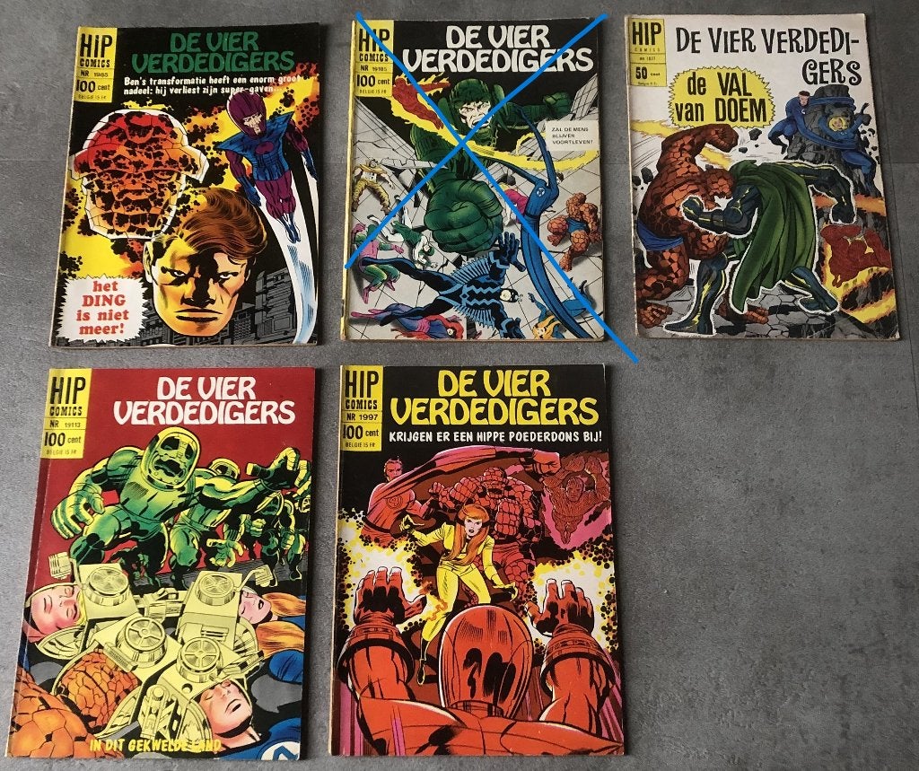 DE VIER VERDEDIGERS - HIP COMICS - 4 EXEMPLAREN, Boeken, Meerdere comics, Ophalen of Verzenden, Zo goed als nieuw, Europa