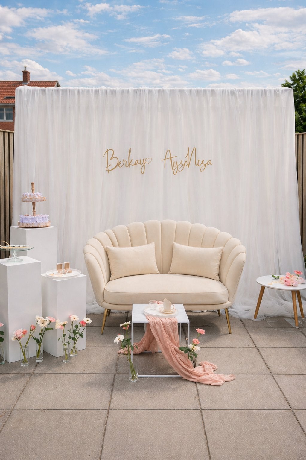 Witte Backdrops te Huur | Luxe • Trendy • Op Maat  v.a €80,-, Hobby en Vrije tijd, Feestartikelen | Verhuur, Ophalen, Zo goed als nieuw