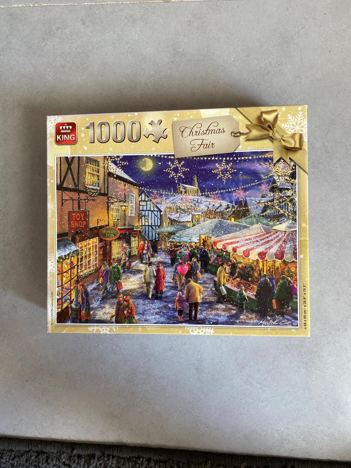 King Christmas Fair Legpuzzel 1000 stukjes, Ophalen of Verzenden, 500 t/m 1500 stukjes, Zo goed als nieuw, Legpuzzel