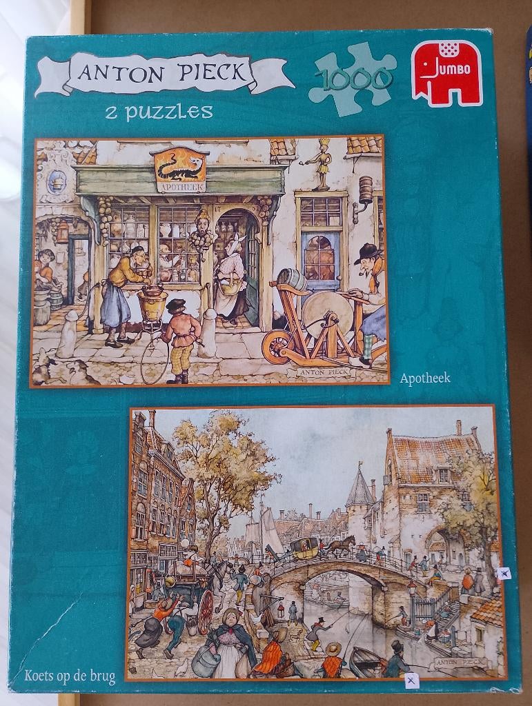 Anton Pieck  (4 puzzels), Hobby en Vrije tijd, Ophalen of Verzenden, 500 t/m 1500 stukjes, Gebruikt, Legpuzzel