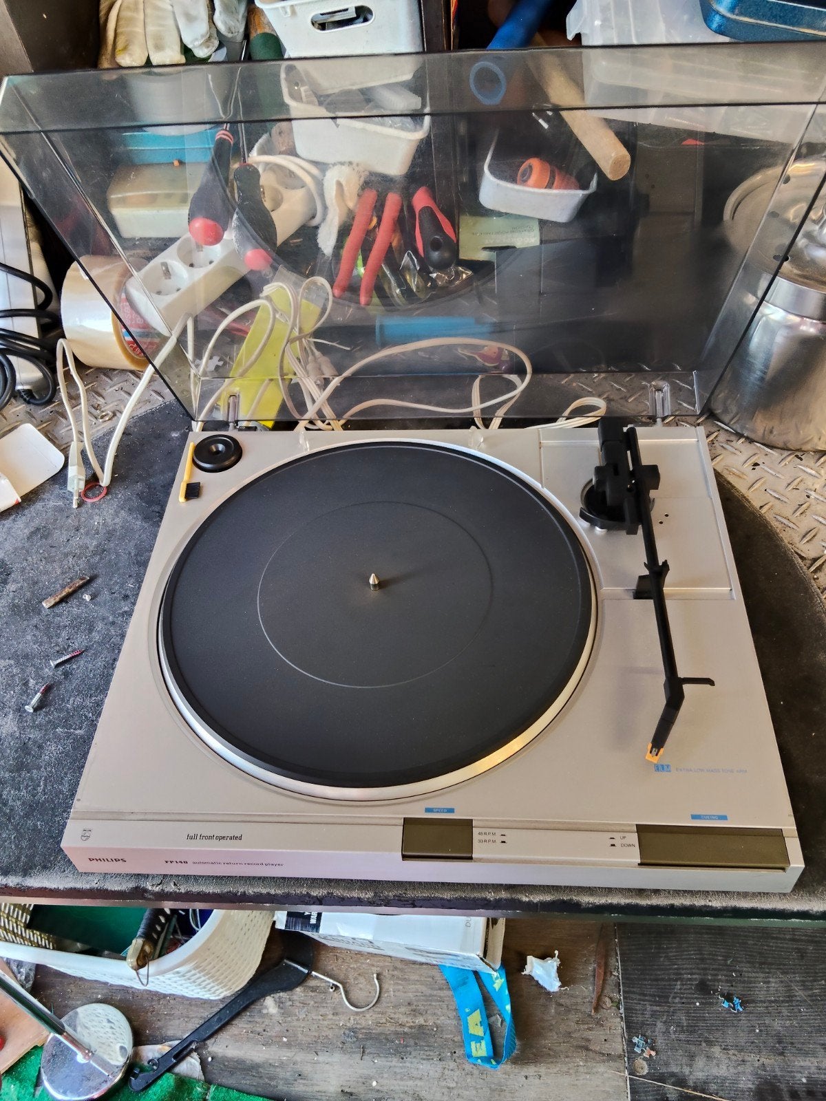 PHILIPS FP140 AUTOMATIC RETURN PLATENSPELER, Ophalen, Zo goed als nieuw, Philips
