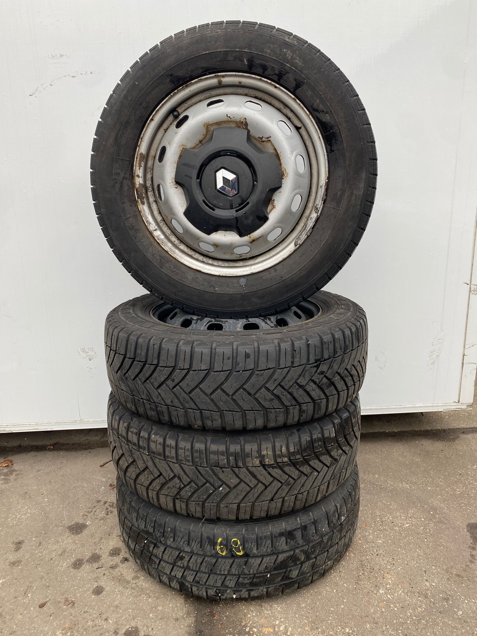 Renault Trafic Vivaro Primastar Allseason Banden Set 205-65-, Gebruikt, -, Banden en Velgen, All Season