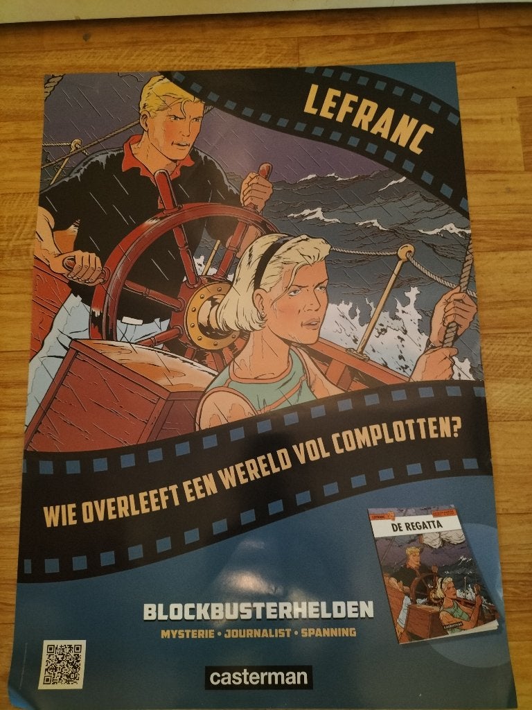 Poster van Lefranc, Ophalen of Verzenden, Zo goed als nieuw