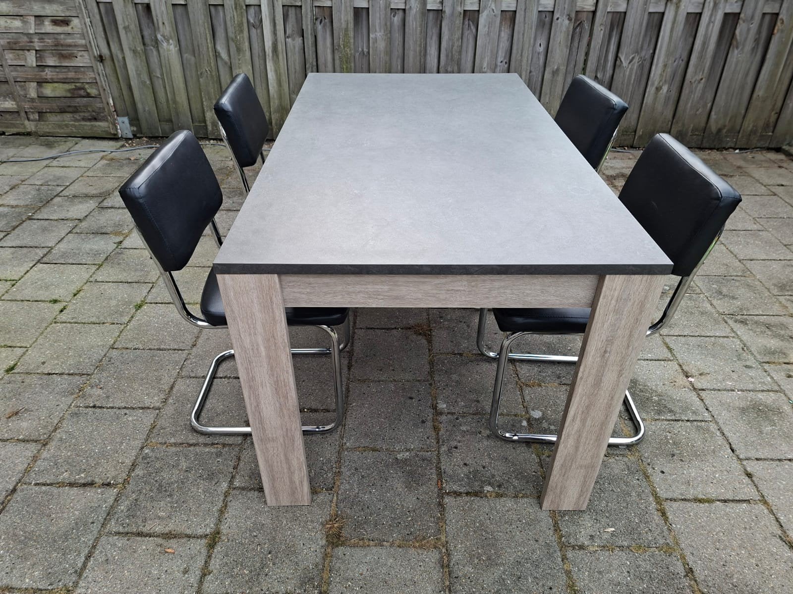 Eetkamertafel 🍽,salontafel en tv-meubel 🖥 met 4 stoelen🪑, Ophalen