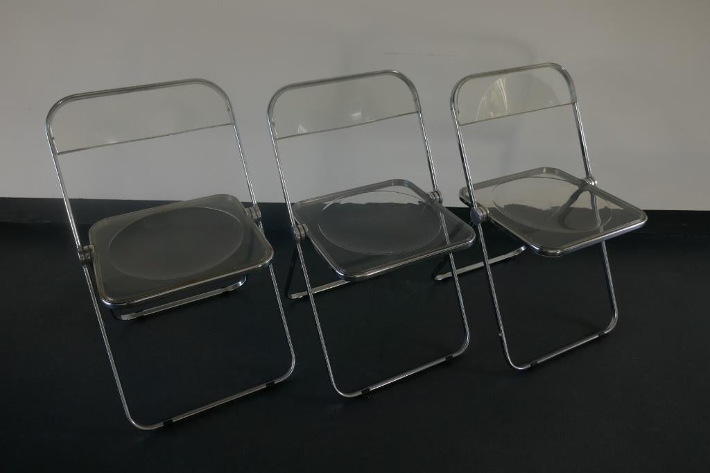 Castelli Plia vouwstoelen (3 stuks), Huis en Inrichting, Stoelen, Ophalen, Gebruikt, Overige kleuren, Drie